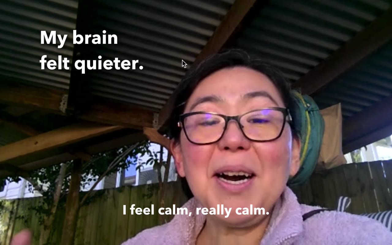 Interview still from My brain felt quiet